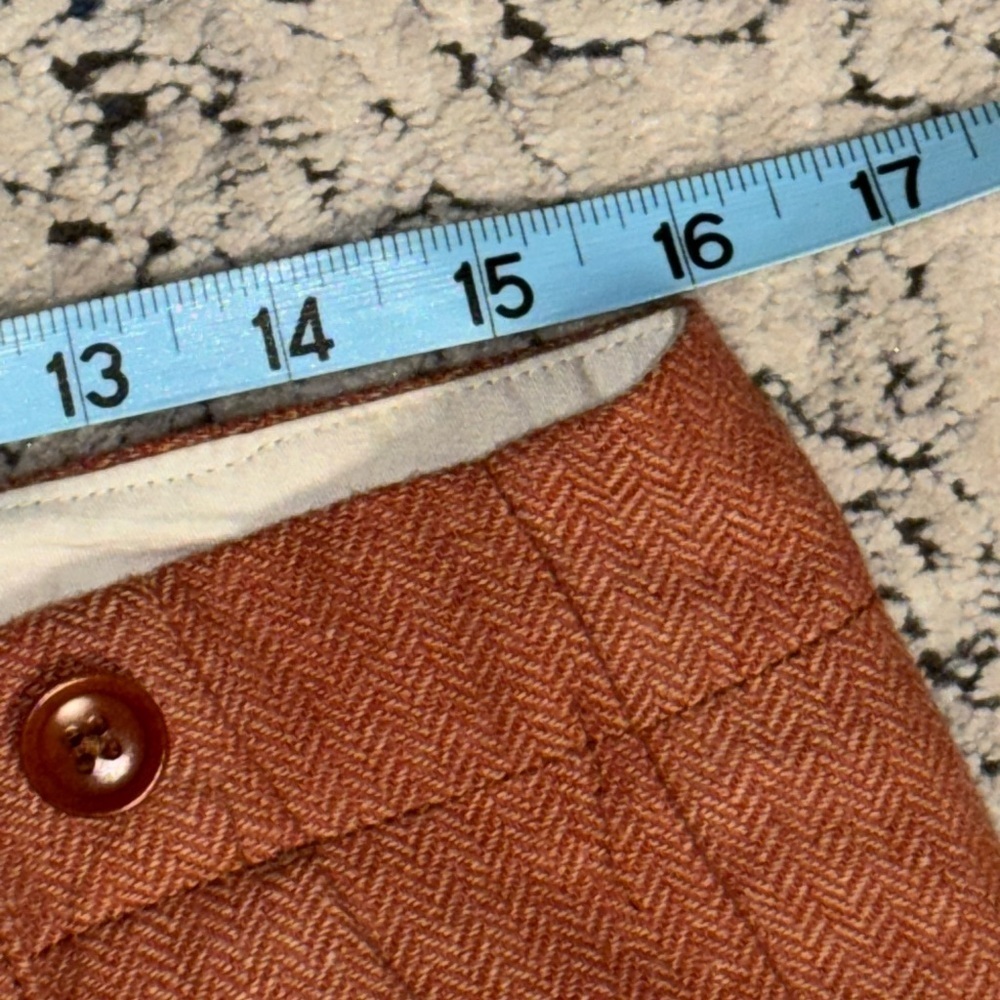 Anthropologie Paperboy by G1 Colloquium ankle herringbone wool blend trousers 2 - Picture 8 of 10